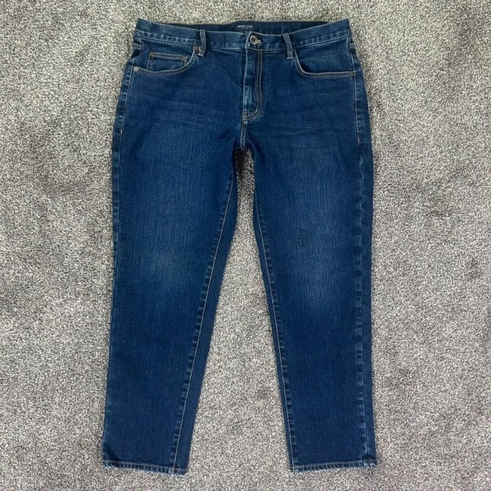 Proper Cloth‎ Japanese 12oz Dark Wash Indigo Stretch Denim Jeans Mens 35 Casual
